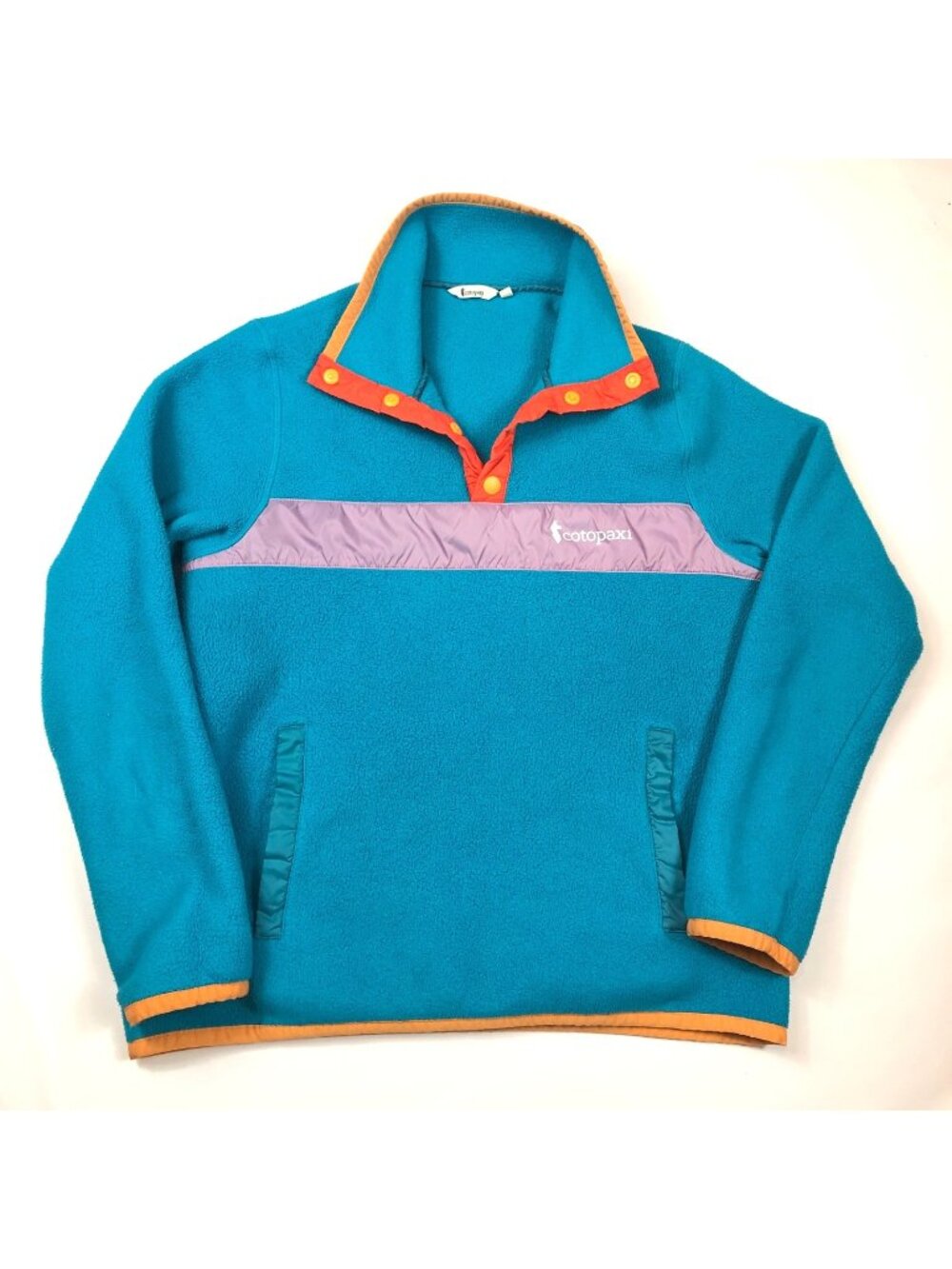 Cotopaxi Womens Teca Fleece Snap T Pullover Teal Blue Size Medium